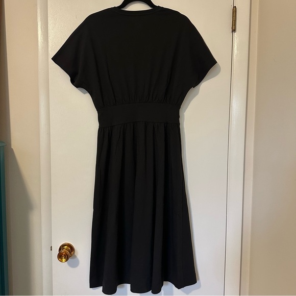 Everlane Organic Cotton Waisted Dress Black Small New With Tag Womens - Picture 4 of 8